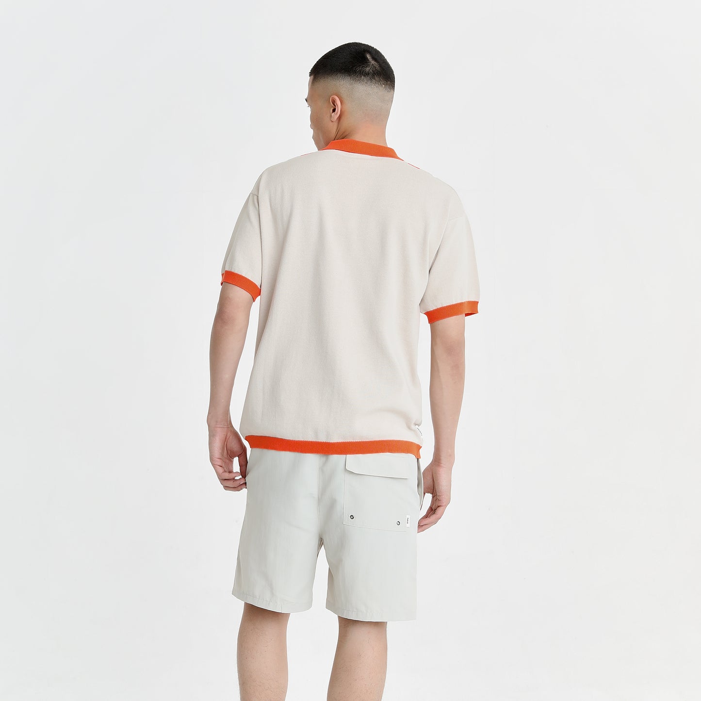 Hartwell Knit Polo Orange