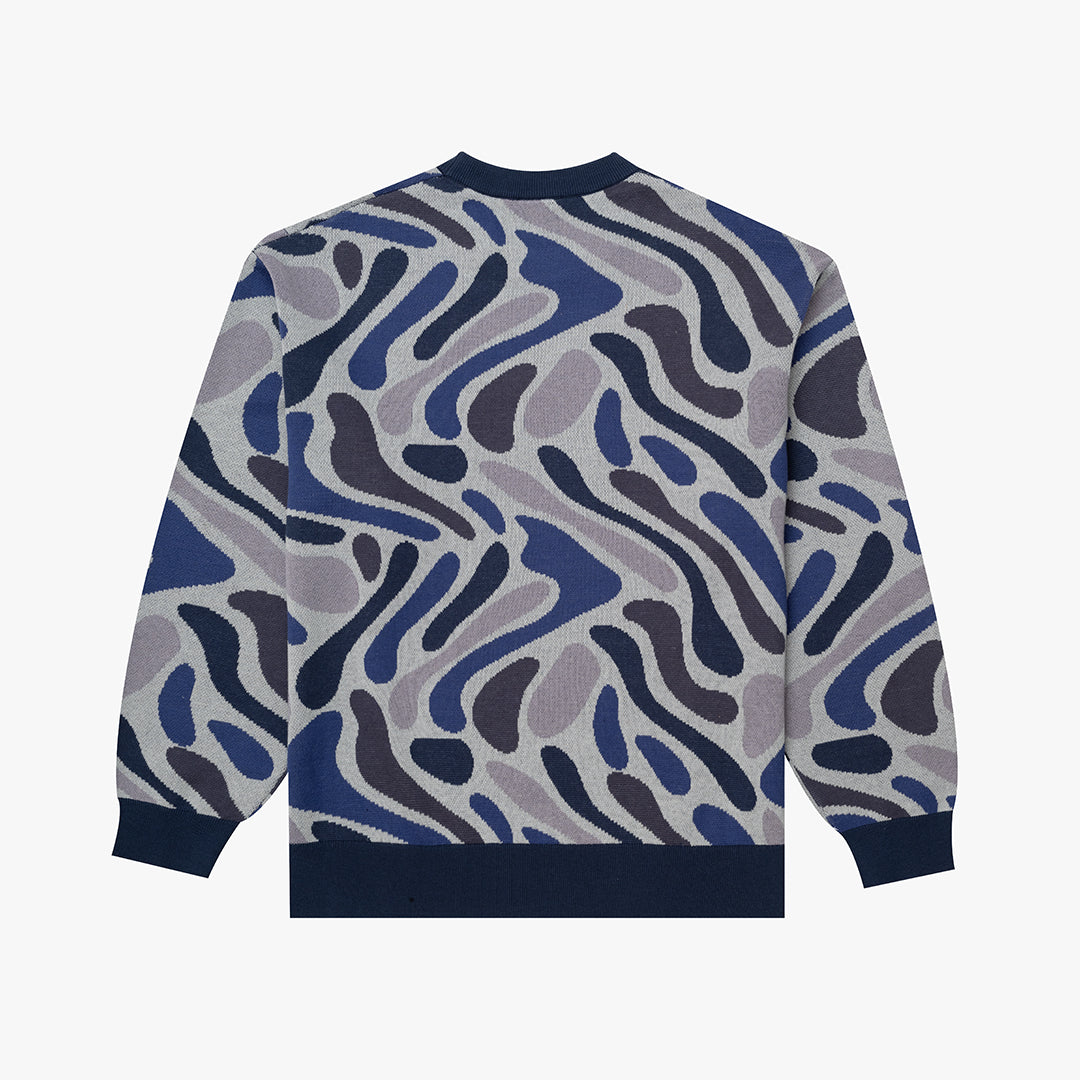 The Mens Blend Camo Knit Midnight Camo from Parlez clothing