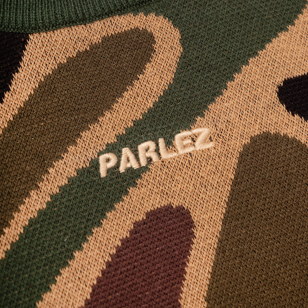 The Mens Blend Camo Knit Coffee Camo from Parlez clothing