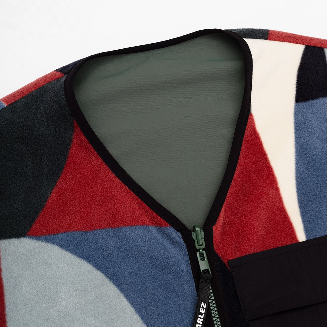 The Mens Amisk Reversible Gillet Kelp Green from Parlez clothing