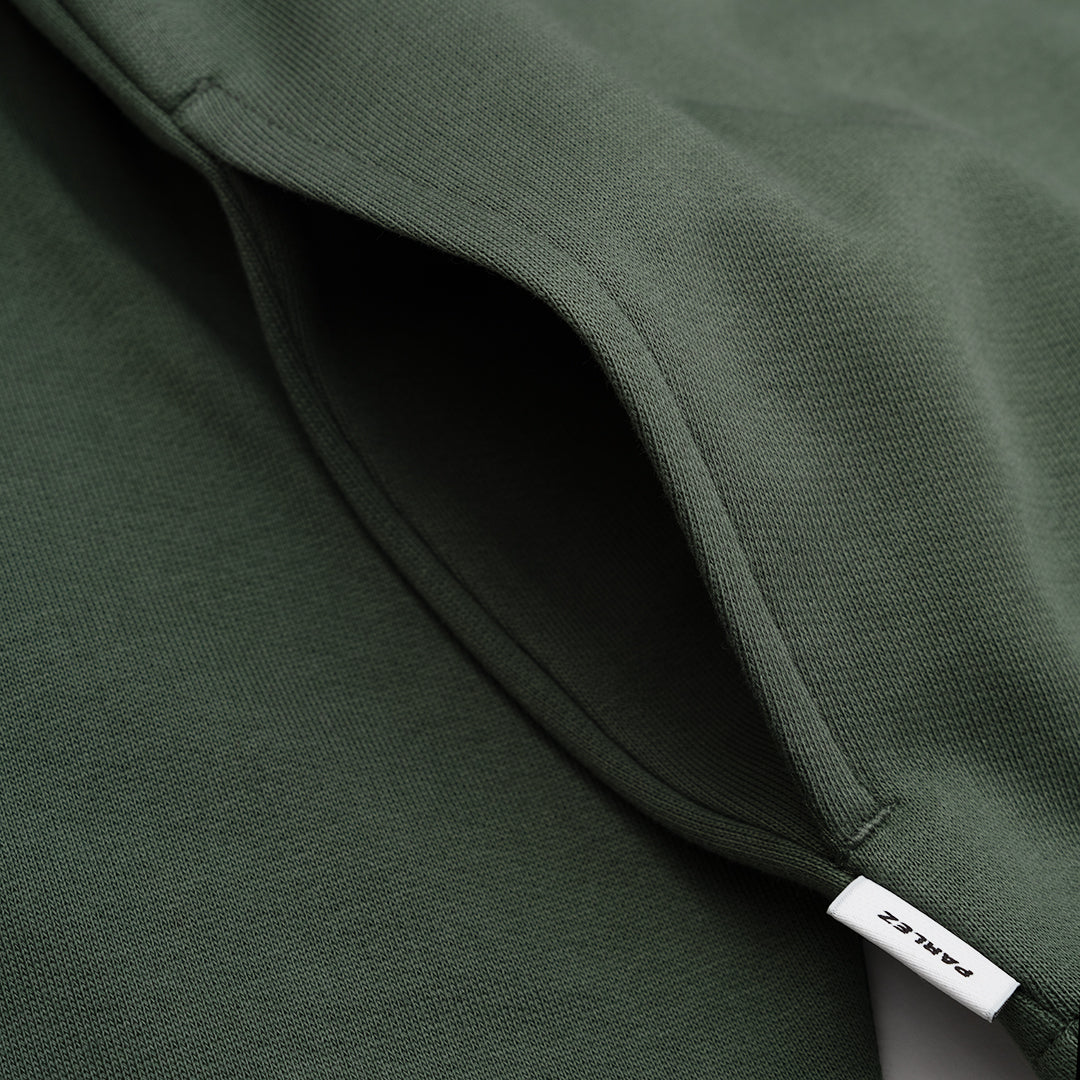 The Mens Amos Oversized Hoodie Kelp Green from Parlez clothing