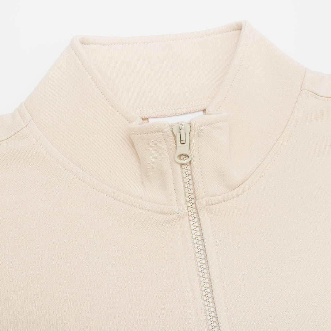 The Mens Areca 1/4 Zip Ecru from Parlez clothing