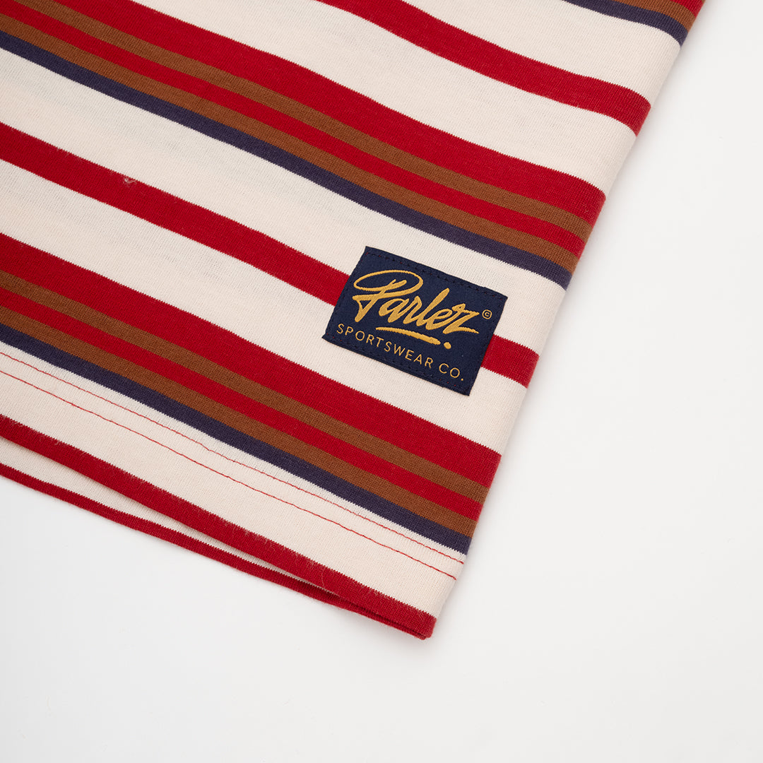 Ashby T-Shirt Wine Stripe