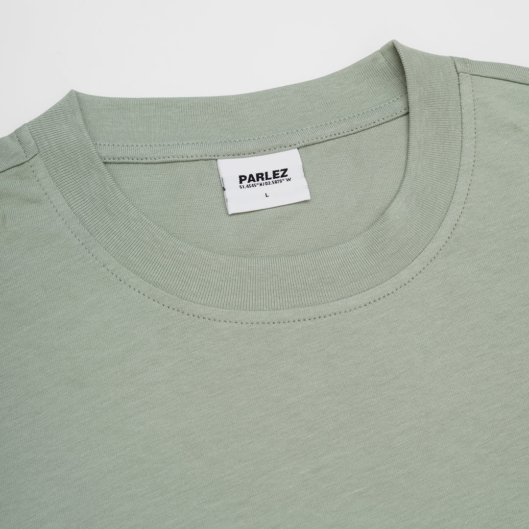 The Mens Baxter T-Shirt Sea Mist from Parlez clothing