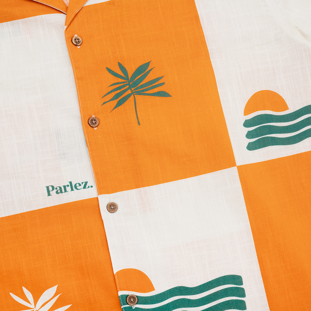 The Mens Cabo Shirt Orange from Parlez clothing