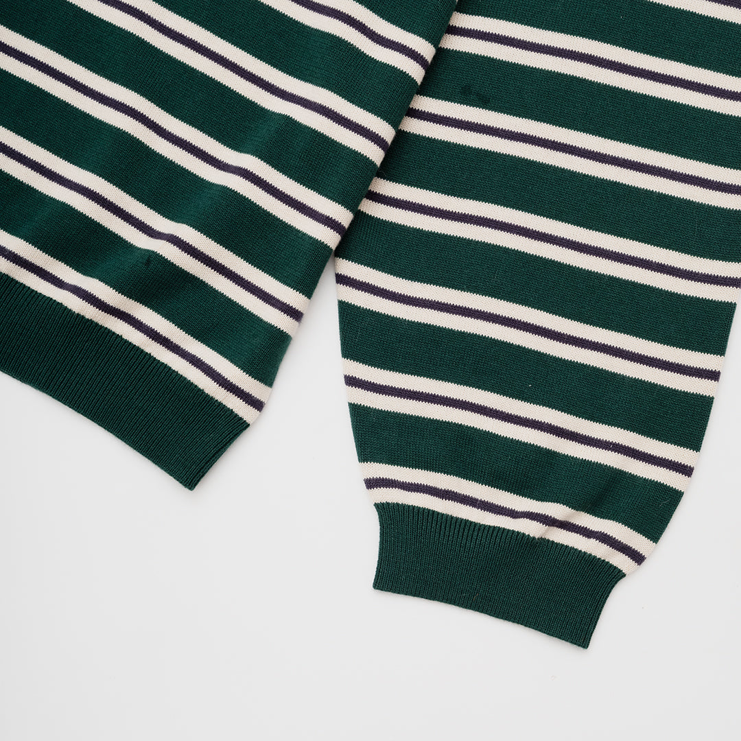 Crossfield L/S Polo Knit Deep Green