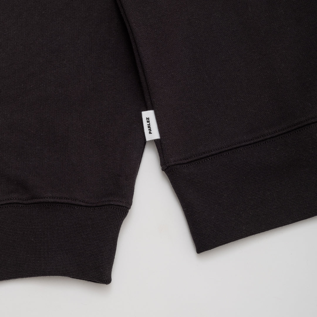 The Mens Pantego 1/4 Zip Black from Parlez clothing