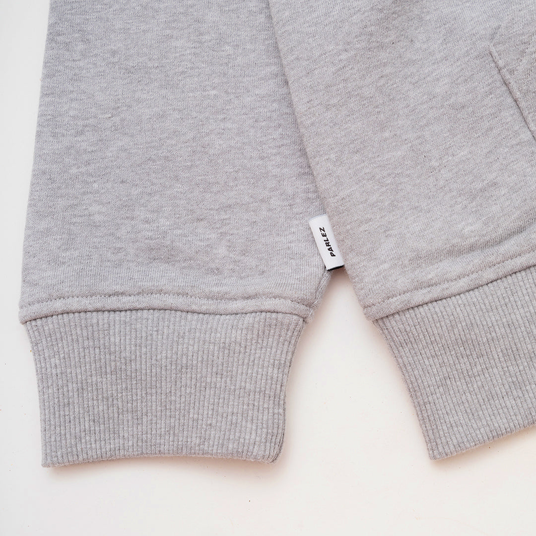 The Mens Demi Zip Hoodie Heather from Parlez clothing