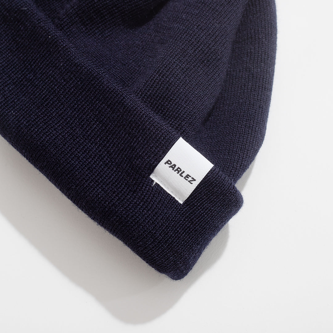 The Mens Flatholm Beanie Navy from Parlez clothing