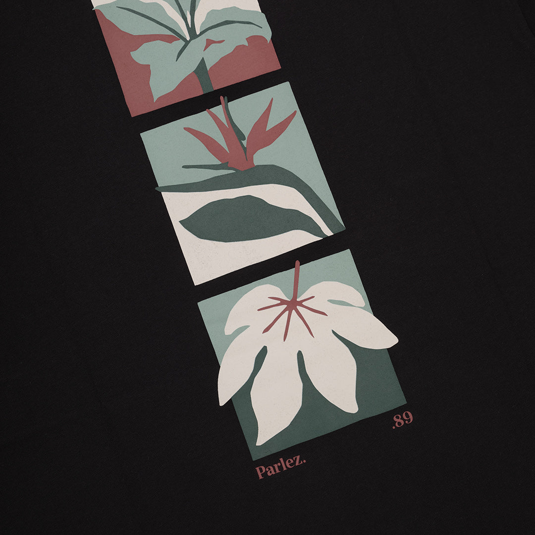The Mens Flora T-Shirt Black from Parlez clothing