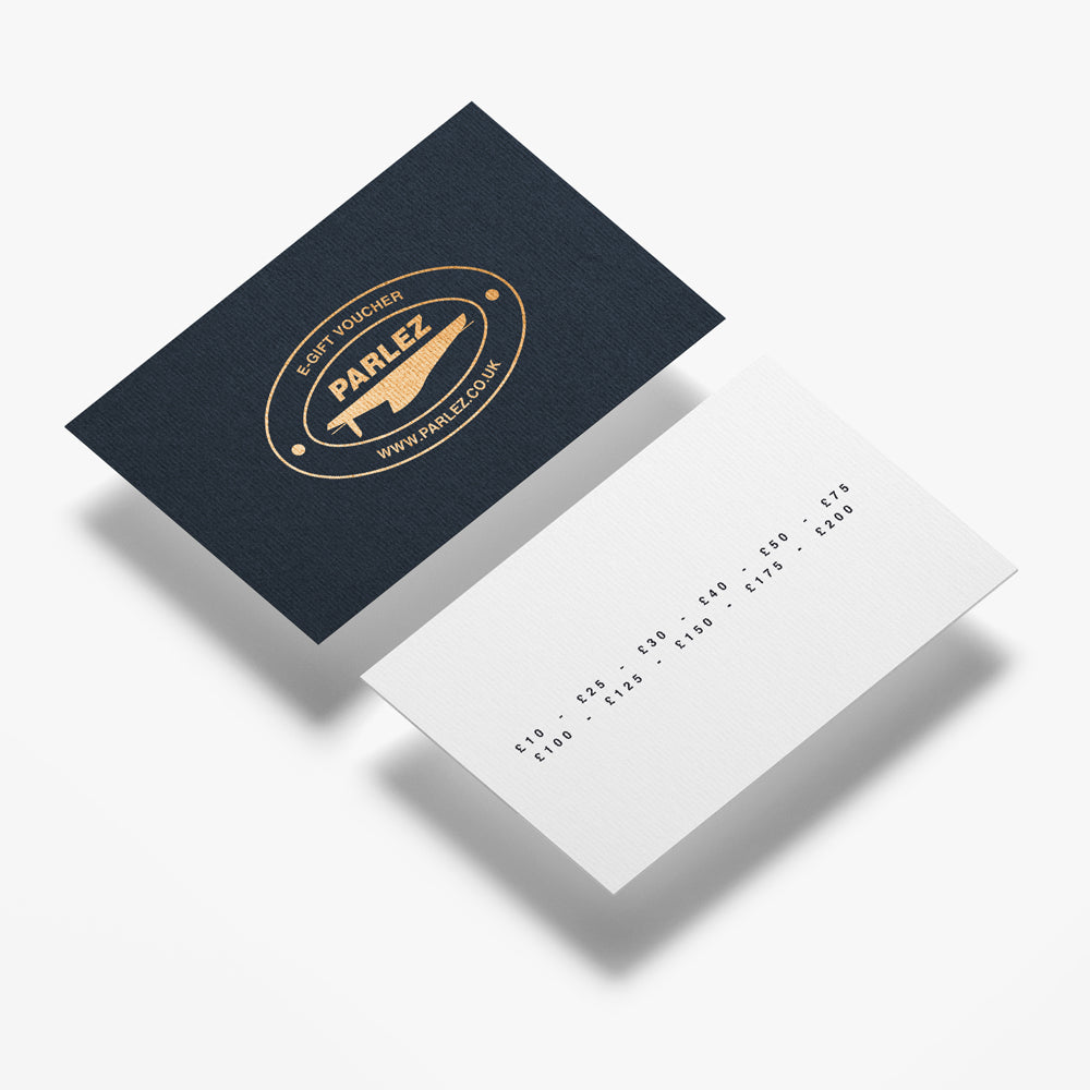 The Mens Gift Card from Parlez clothing