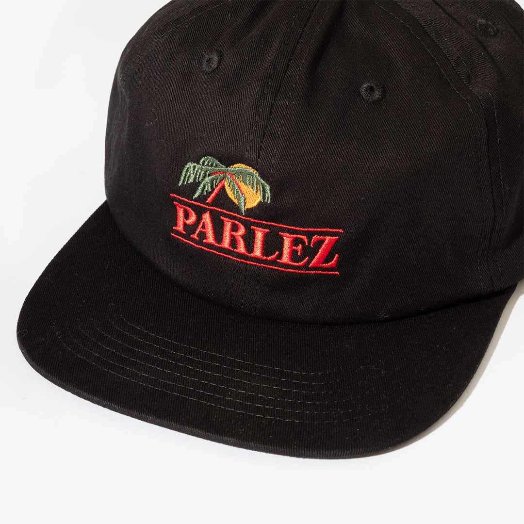 The Mens Island 6 Panel Cap Black from Parlez clothing