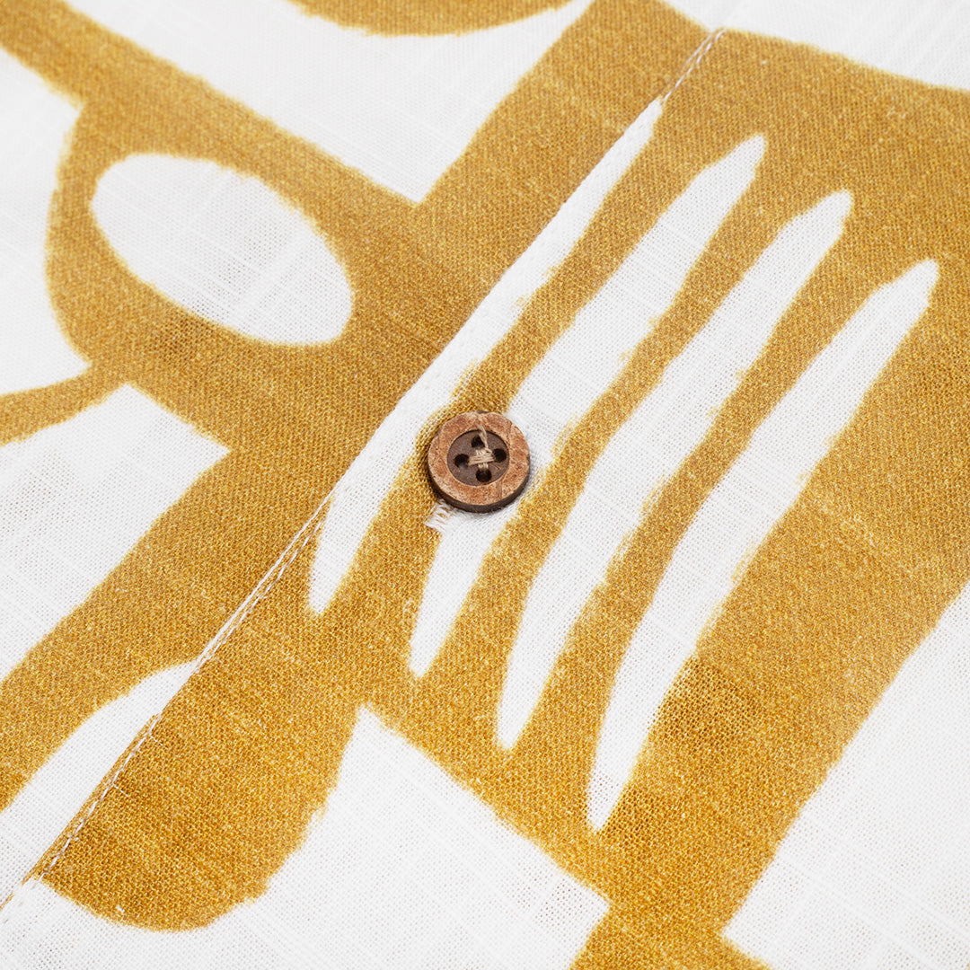 The Mens Link Cuban Shirt Tan Brown from Parlez clothing