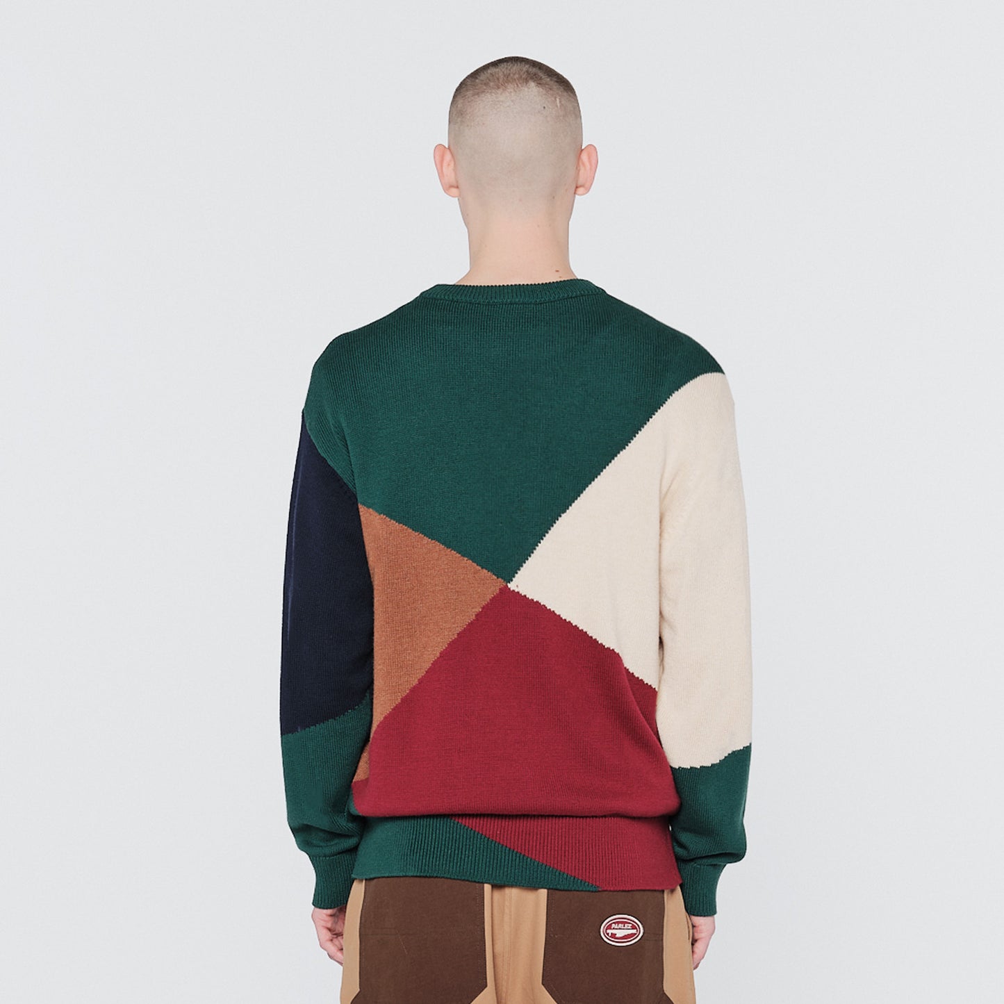 The Mens Yard Knit Crew Navy Multi from Parlez clothing