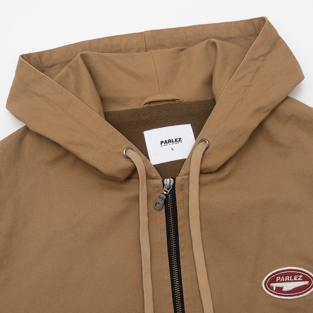 Fasten Hooded Jacket Sand