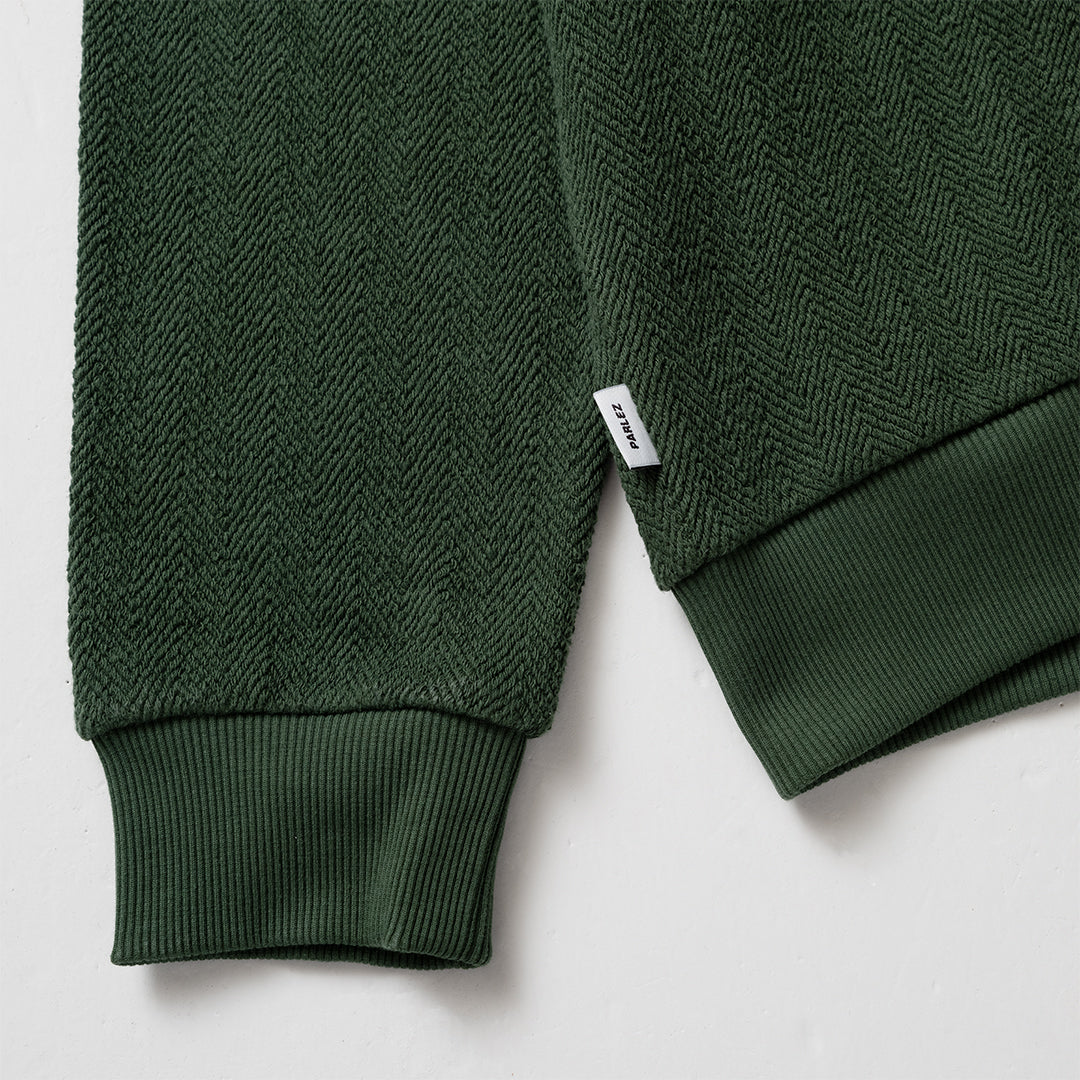 The Mens Millington Hoodie Kelp Green from Parlez clothing