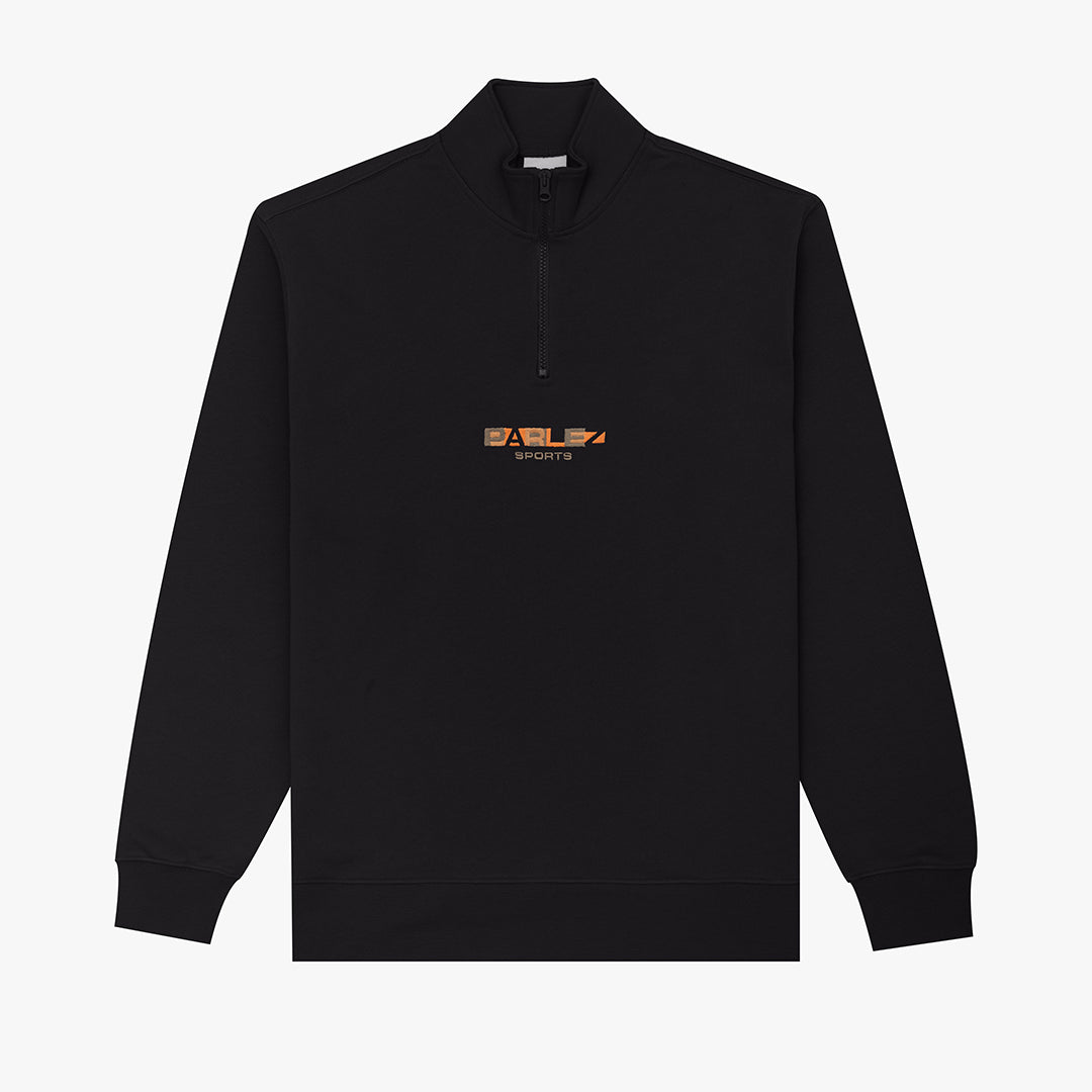 Buy The Parlez Ora 1/4 Zip Black | Parlez Streetwear