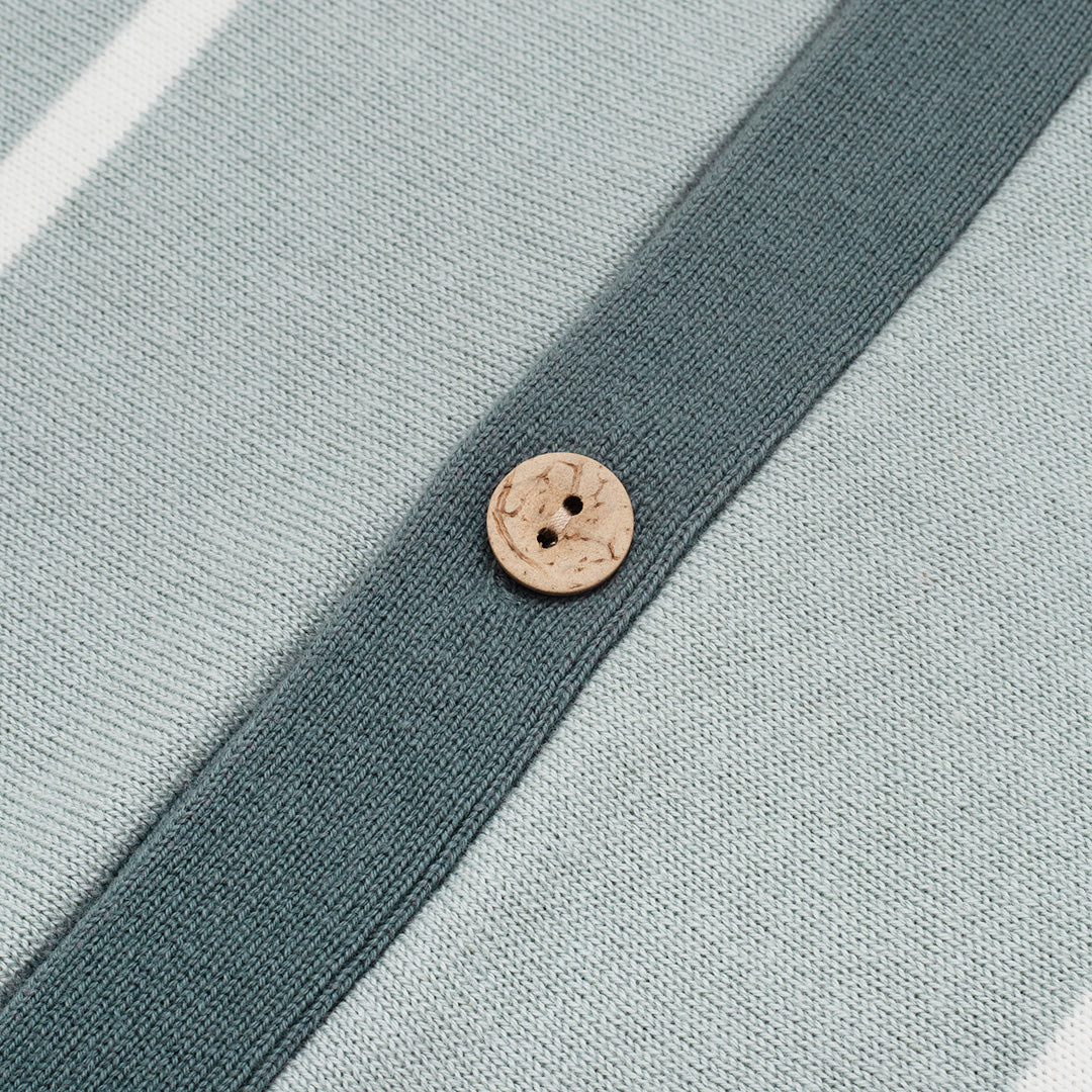 The Mens Hartwell Knit Polo Sea Mist from Parlez clothing