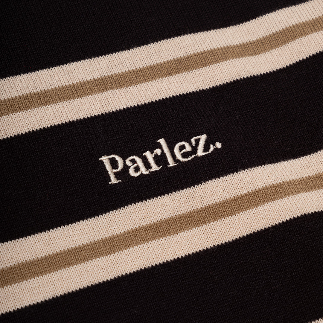 The Mens Aspen L/S Polo Knit Black from Parlez clothing