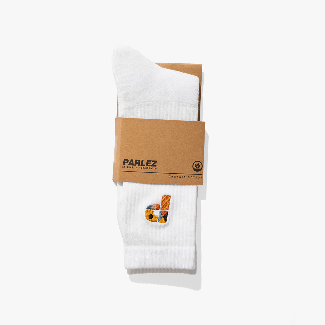 The Mens Dryden Sock White from Parlez clothing