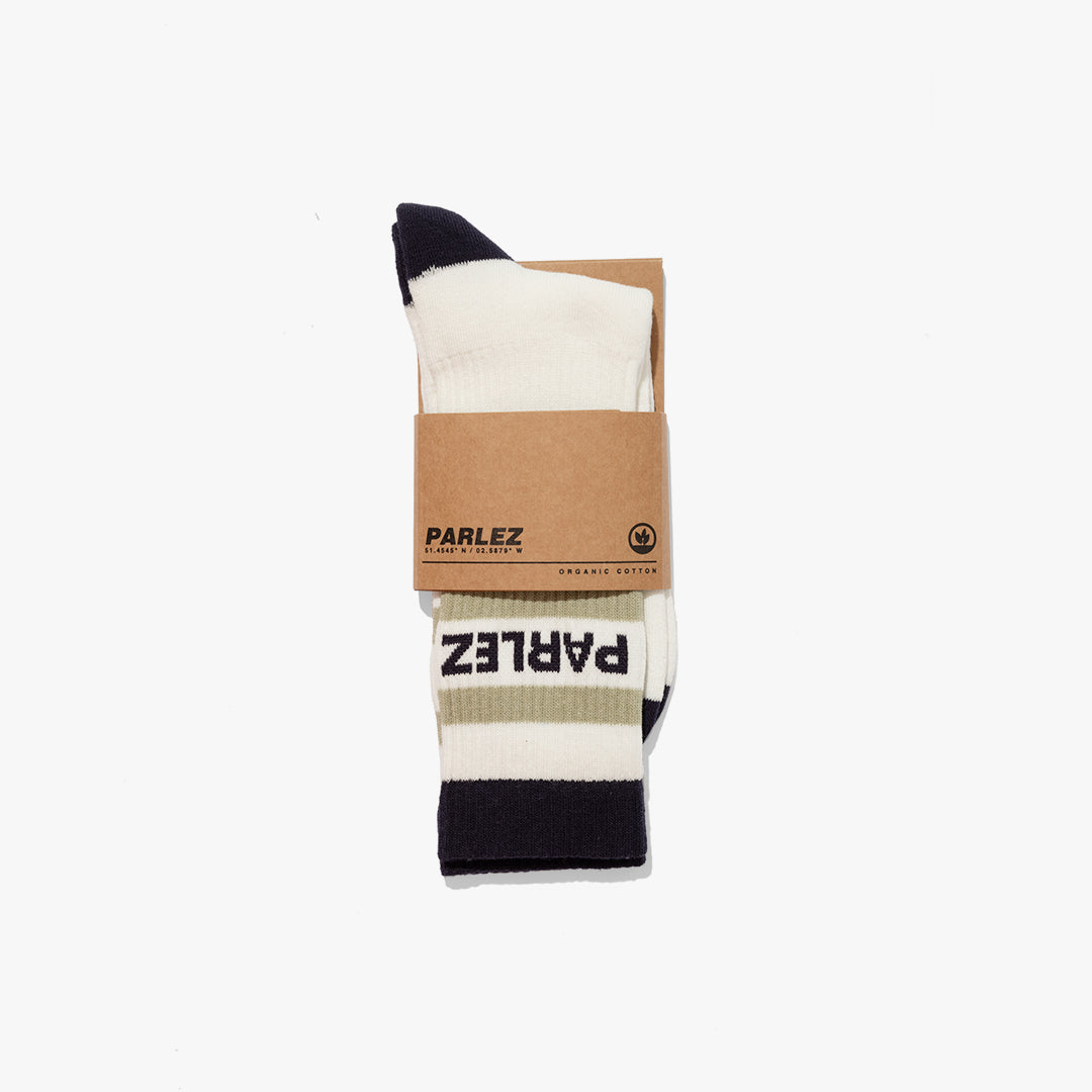 The Mens Strive Sock White / Midnight from Parlez clothing