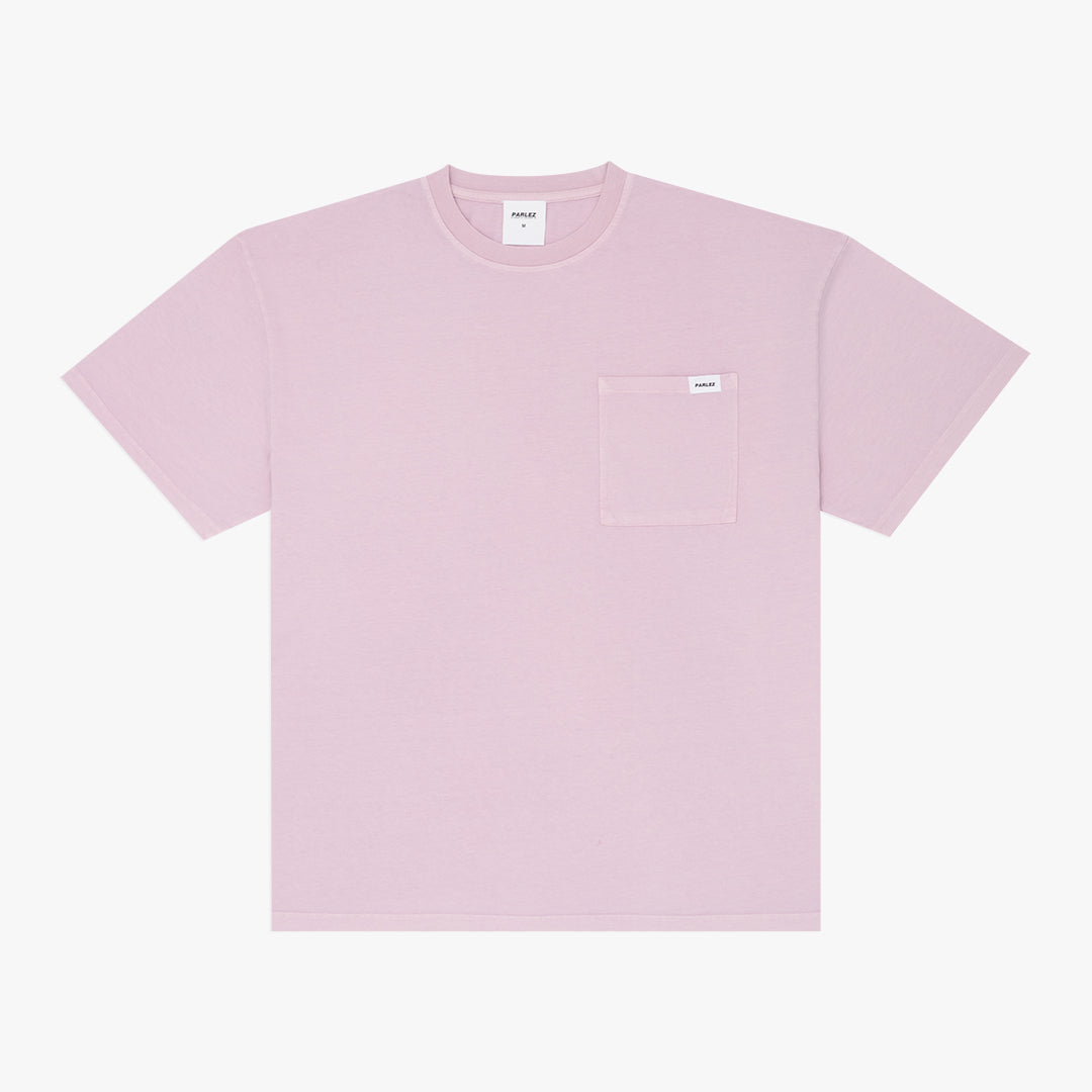 Buy The Parlez Trelow Oversized Pigment Pocket Tee Lilac Washed