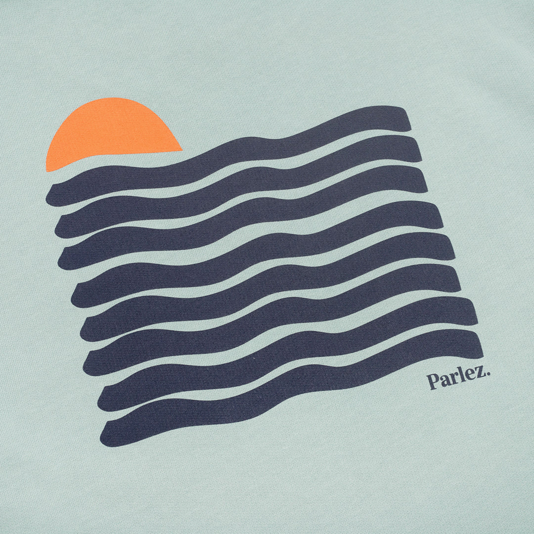 The Mens Wash Sweatshirt Sea Mist from Parlez clothing