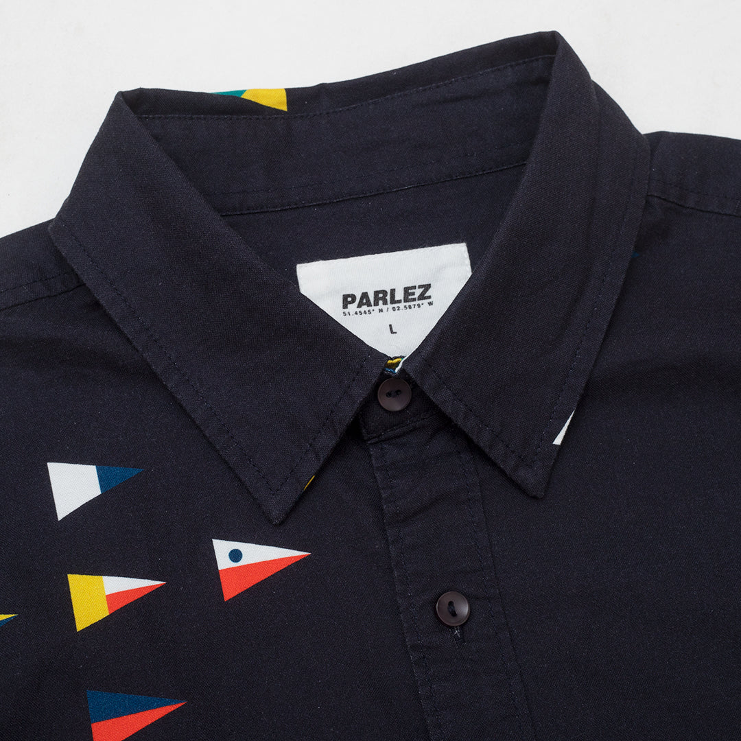The Mens Topaz Shirt Navy from Parlez clothing