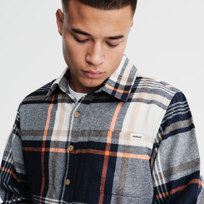 Rotan Check Shirt Navy