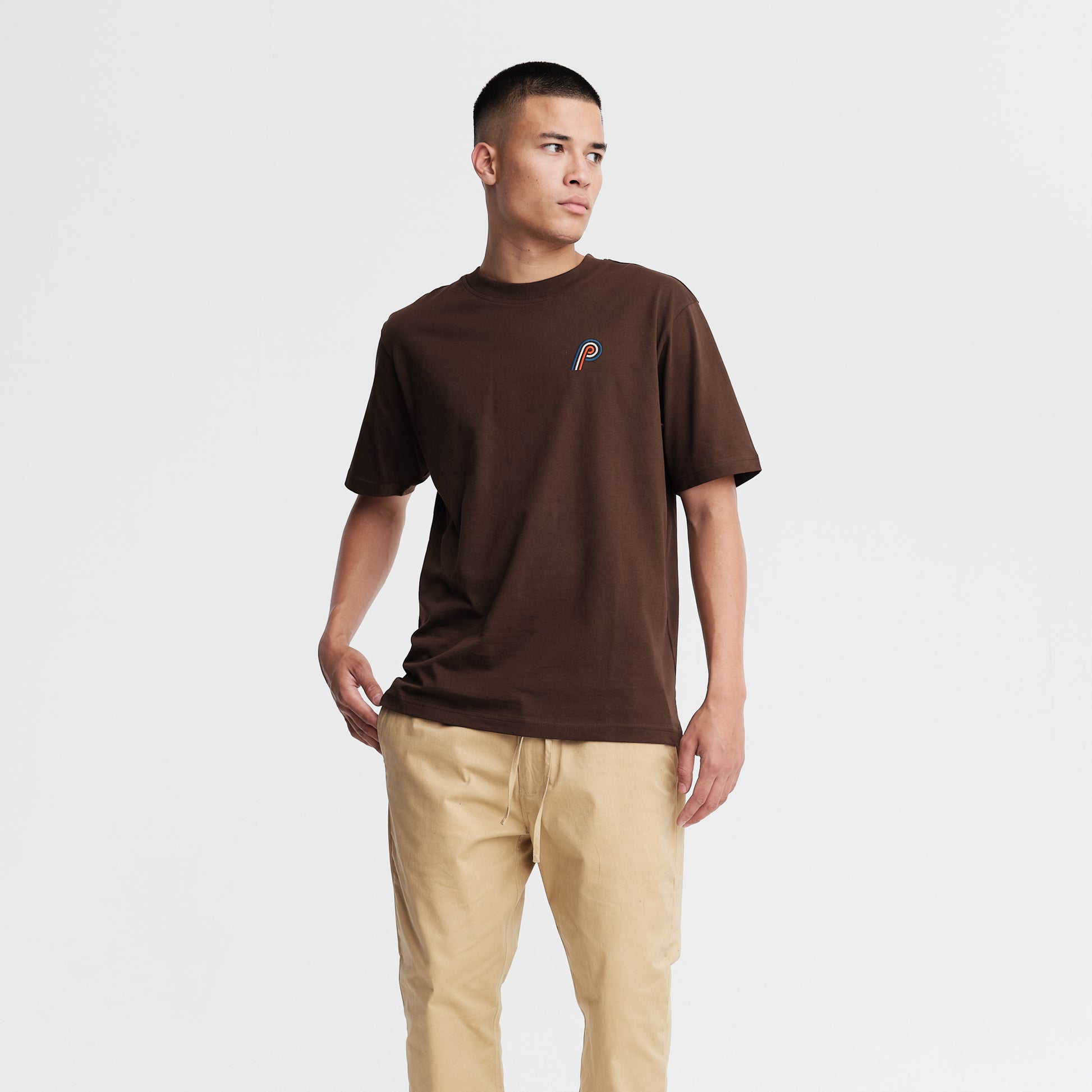 Buy The Parlez Dabney T-Shirt Mocha Brown Parlez Streetwear