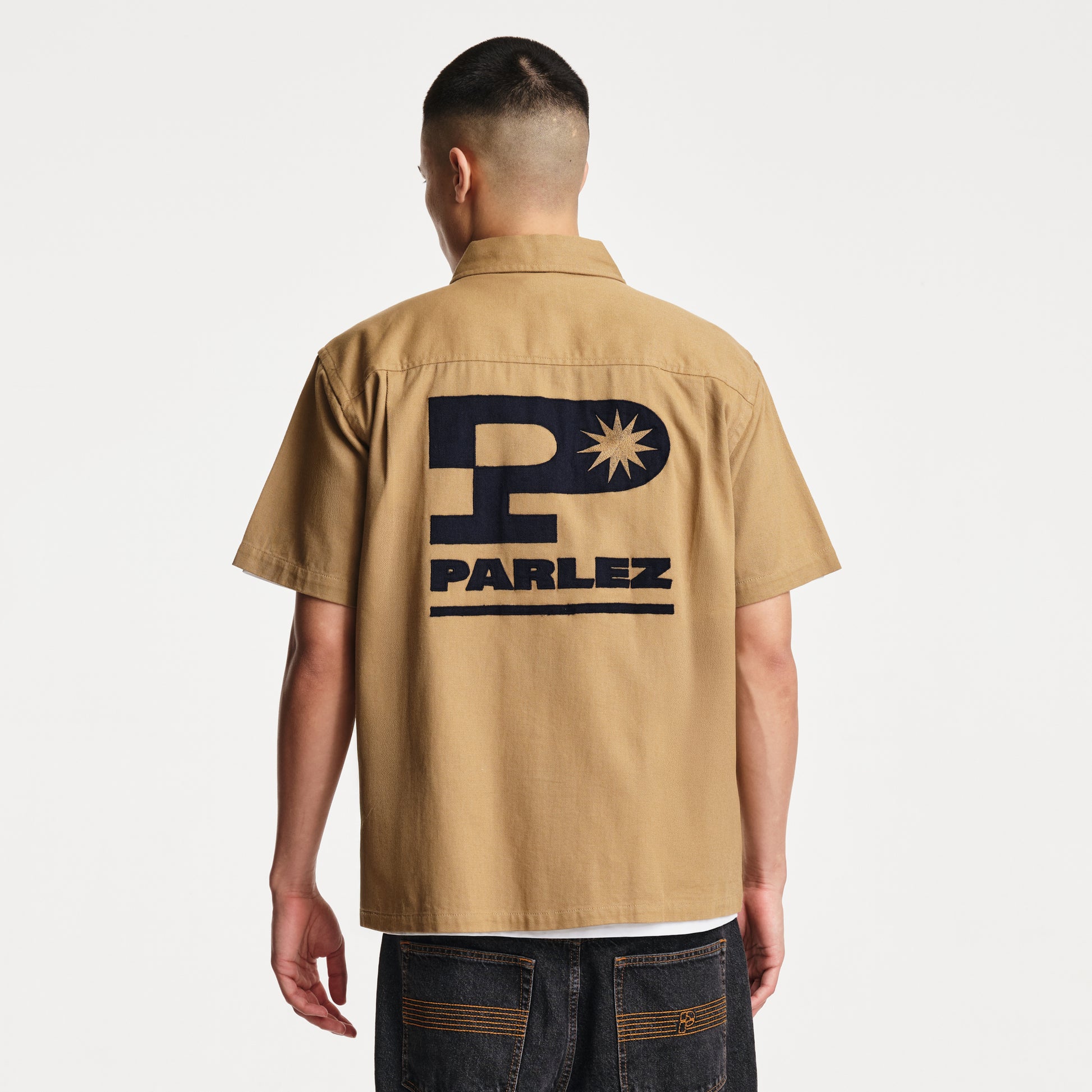 The Mens Jack Shirt Sand from Parlez clothing