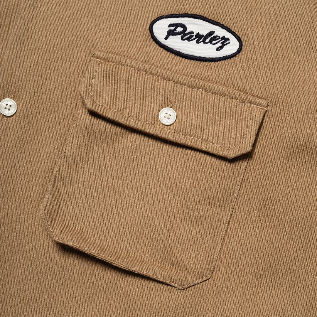 The Mens Jack Shirt Sand from Parlez clothing