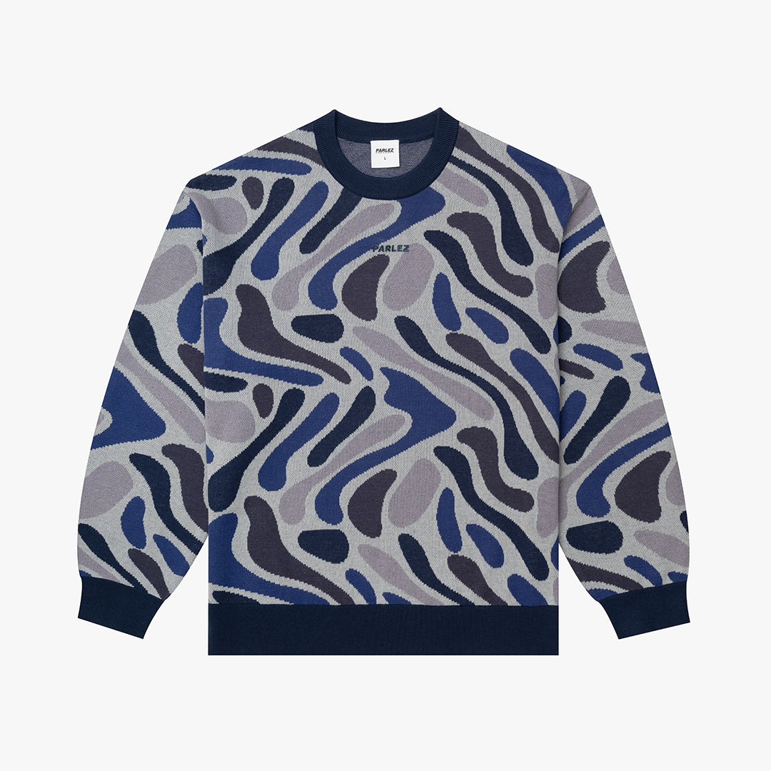 The Mens Blend Camo Knit Midnight Camo from Parlez clothing