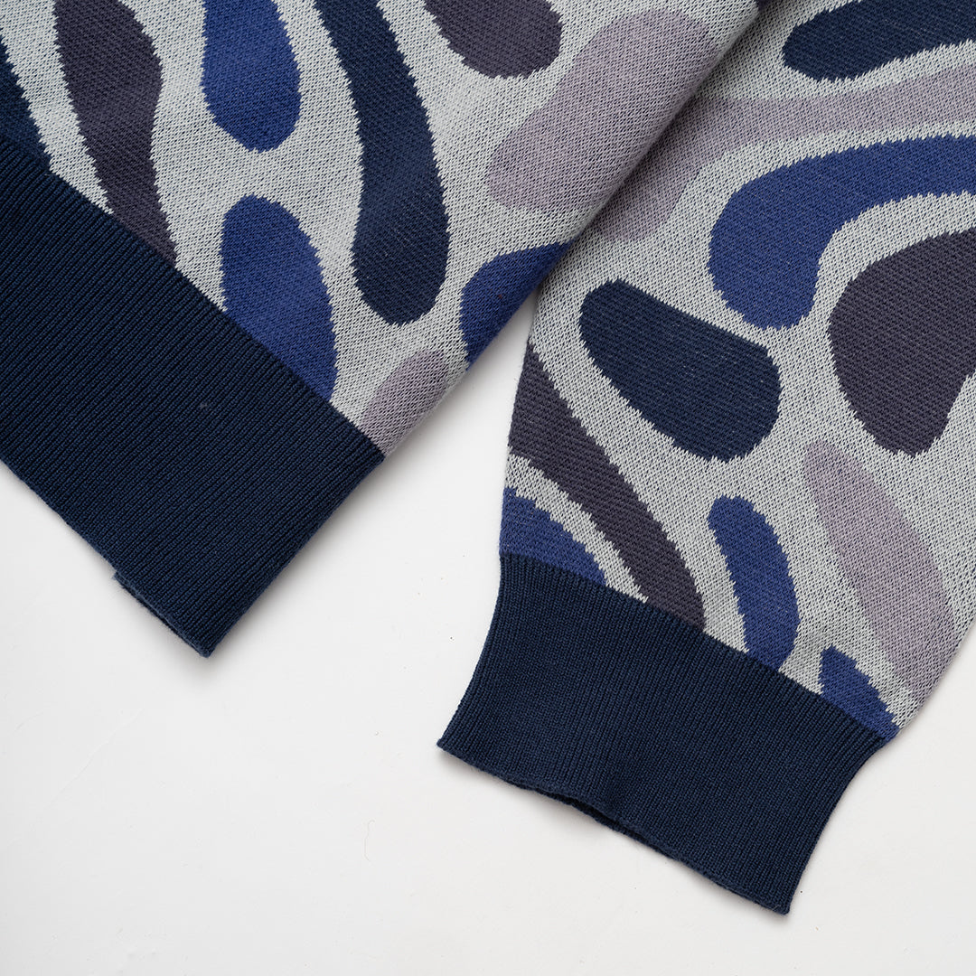 The Mens Blend Camo Knit Midnight Camo from Parlez clothing