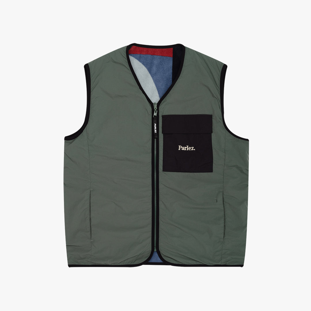 Amisk Reversible Gillet Kelp Green