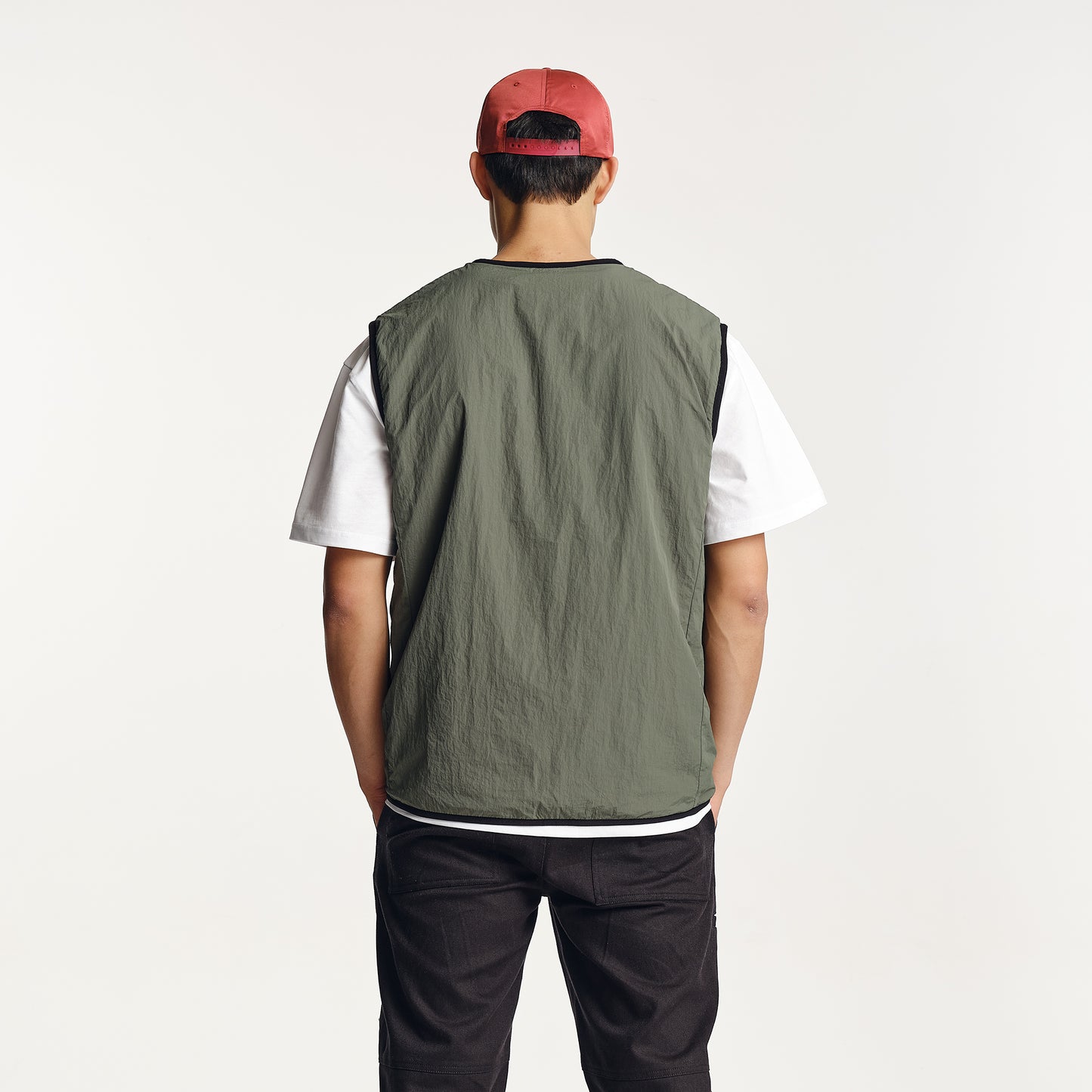 Amisk Reversible Gillet Kelp Green