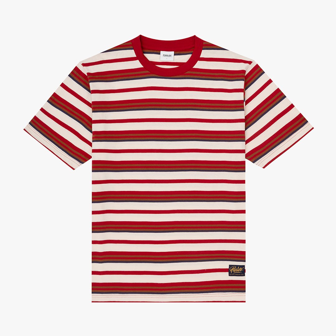 Ashby T-Shirt Wine Stripe