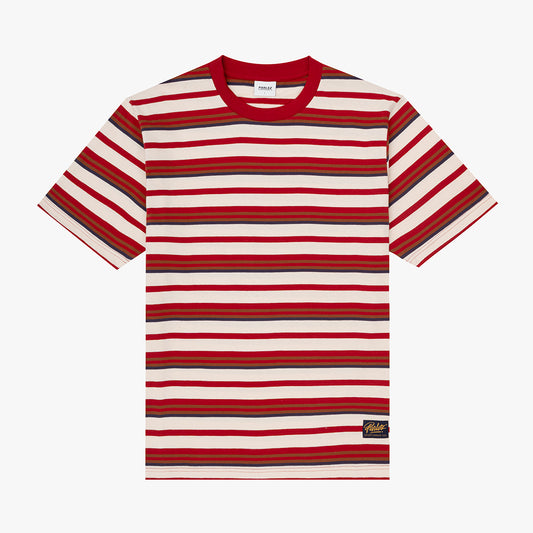 Ashby T-Shirt Wine Stripe