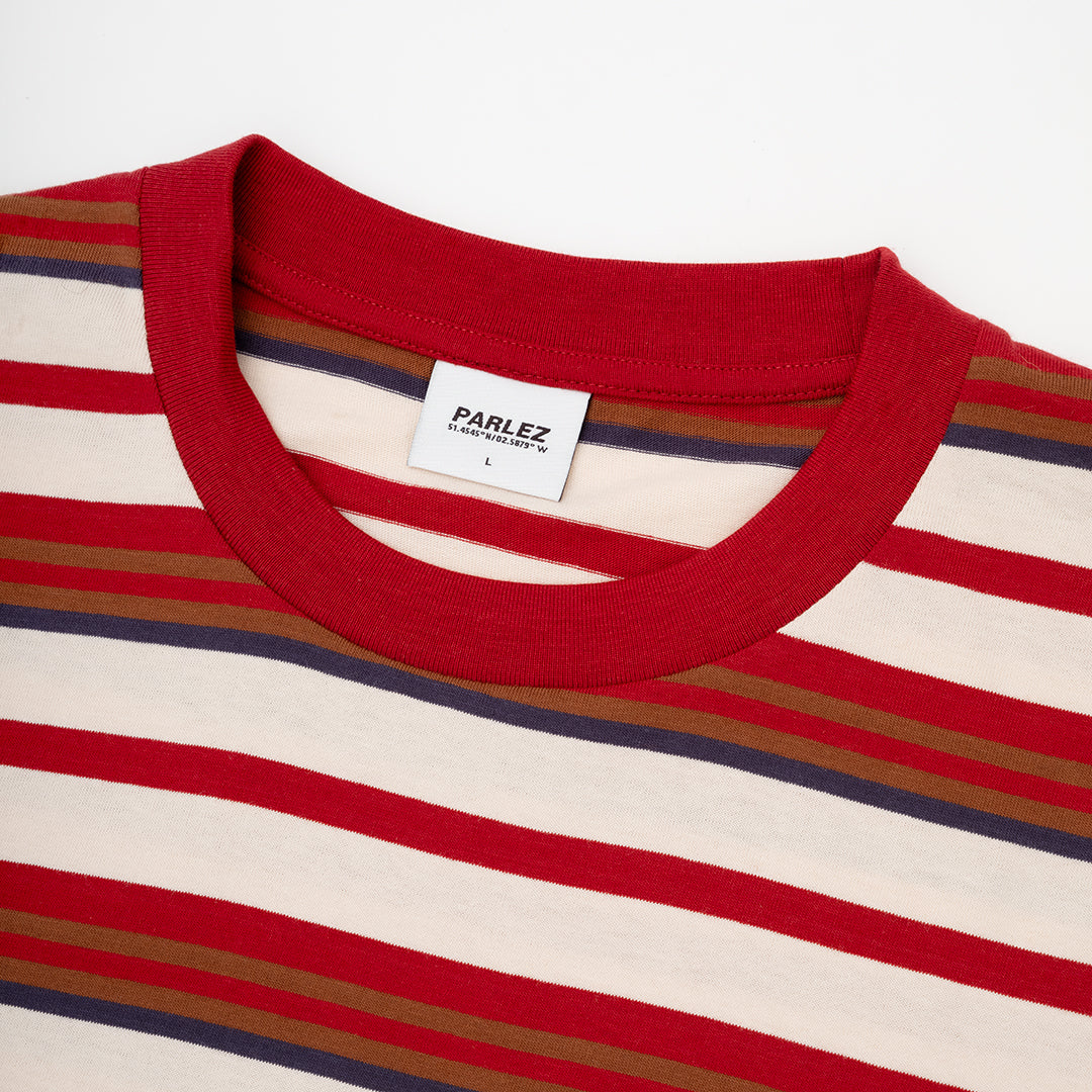 Ashby T-Shirt Wine Stripe