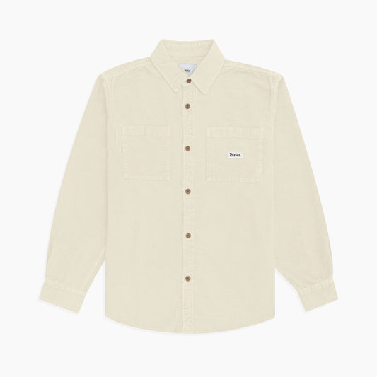 The Mens Ayr Cord Shirt Ecru from Parlez clothing