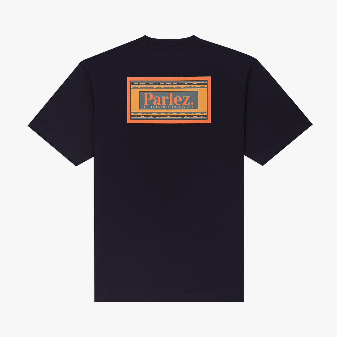 The Mens Banos T-Shirt Navy from Parlez clothing