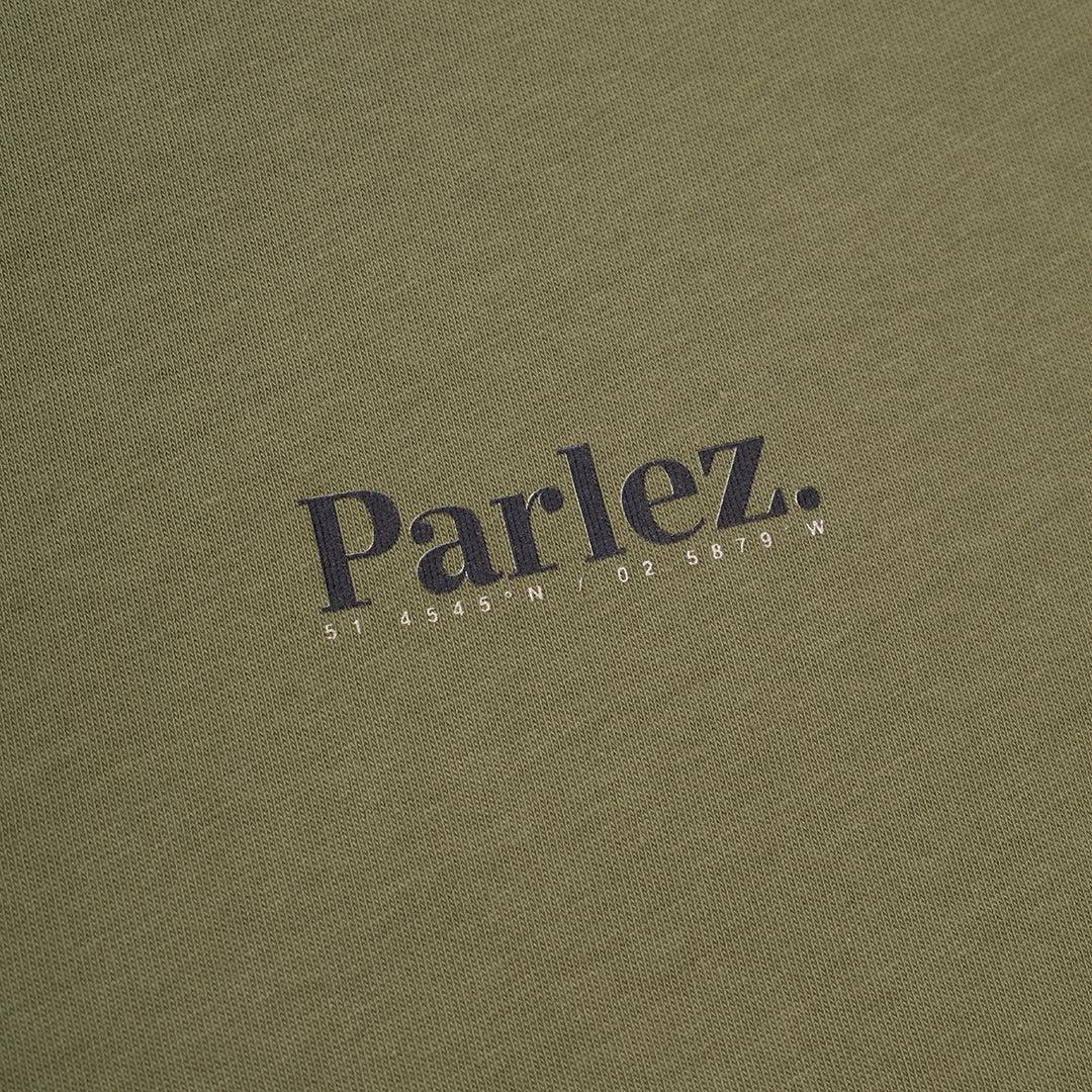 The Mens Banos T-Shirt Olive Green from Parlez clothing