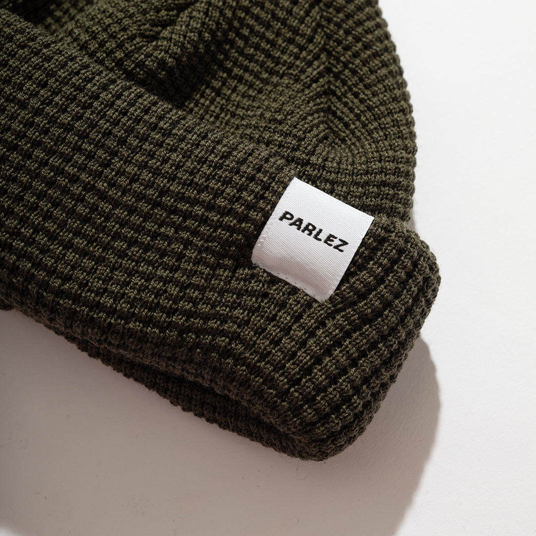 The Mens Metior Beanie Moss from Parlez clothing
