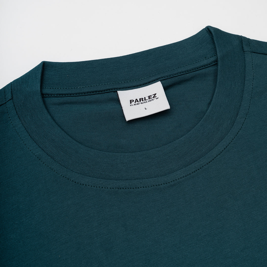 The Mens Bloc T-Shirt Petrol from Parlez clothing
