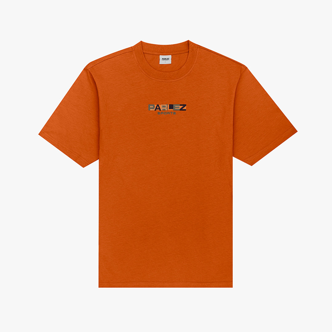 The Mens Bloc T-Shirt Rust from Parlez clothing