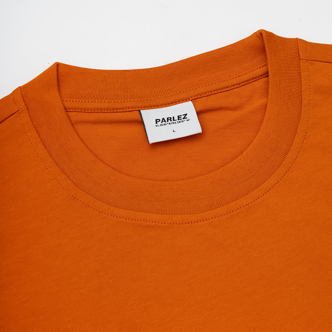 The Mens Bloc T-Shirt Rust from Parlez clothing