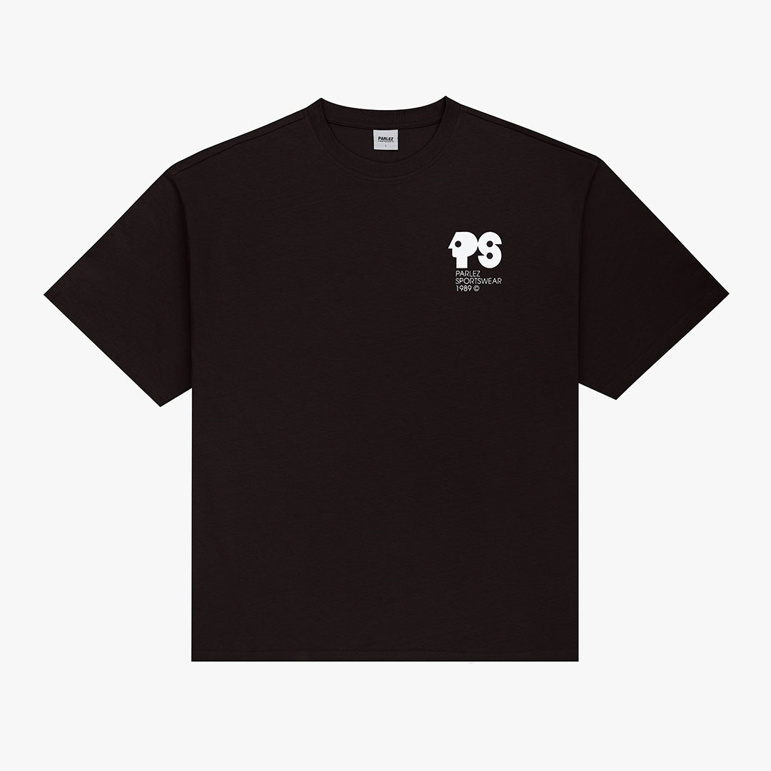The Mens Broadcast Oversized T-Shirt Black from Parlez clothing