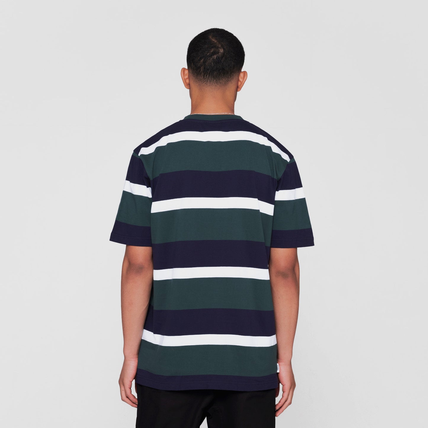 Bank Striped T-Shirt Deep Green