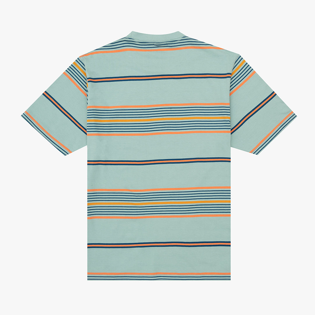 The Mens Calm Stripe T-Shirt Mineral from Parlez clothing