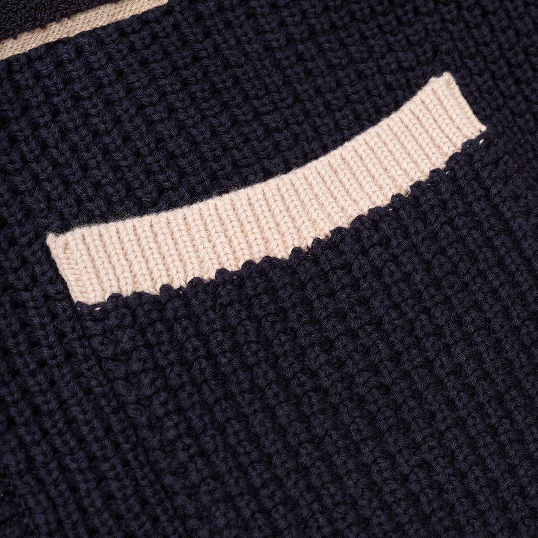 The Mens Clubman Cardigan Midnight from Parlez clothing